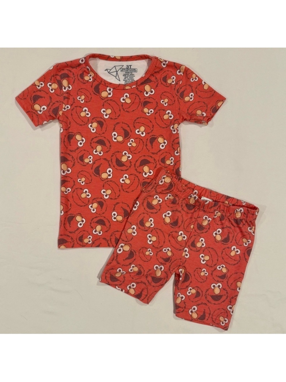Copper Pearl Elmo Pajamas Boys 3T Girls Sesame Street Two Piece Set Short Sleeve